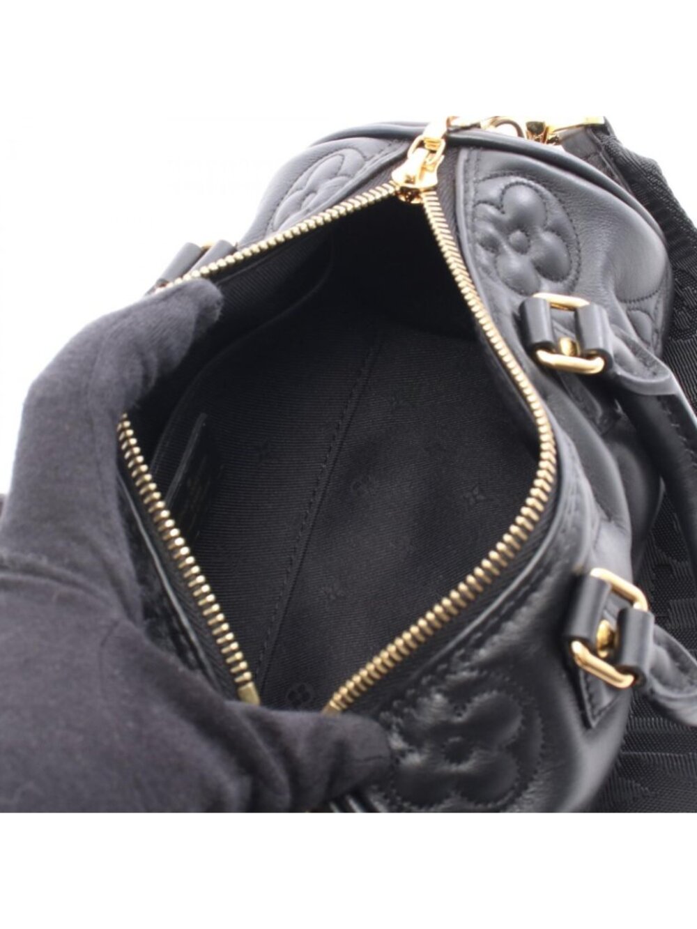 Louis Vuitton Handbag Papillon BB Bubble Gram Noir Leather - Picture 3 of 5